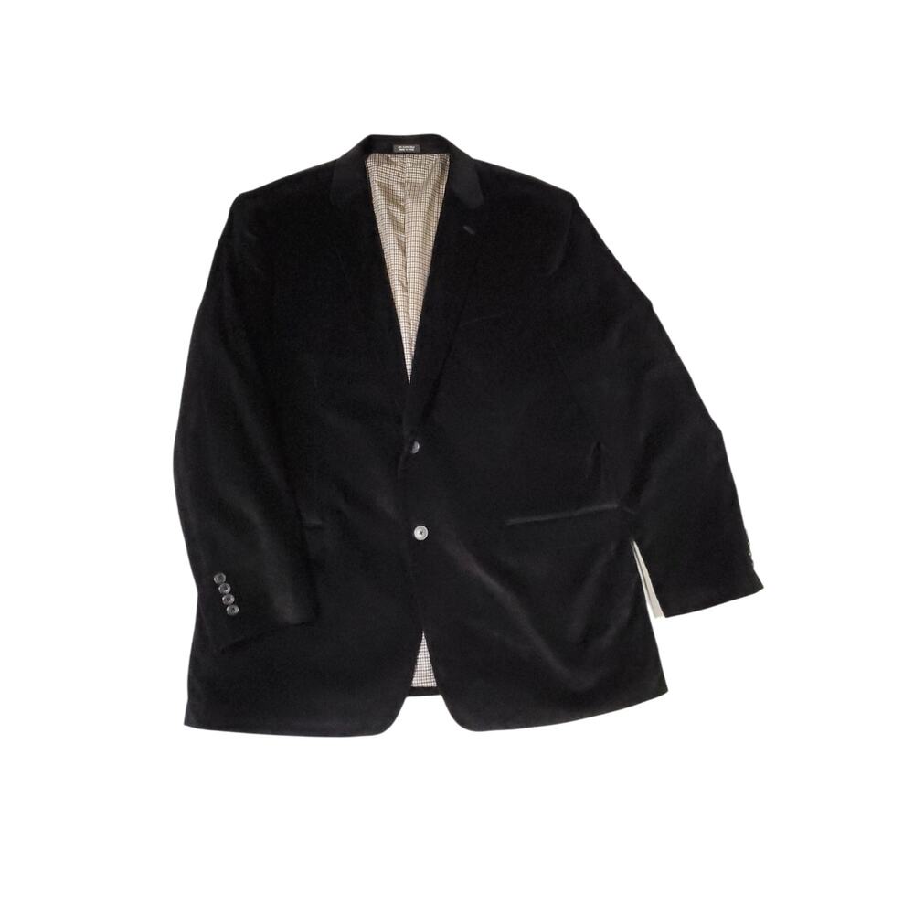 Saddlebred Black Corduroy Blazer Jacket Sport Coat Professor Preppy Fall 46L